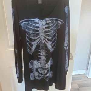 XL Teenage Runaway Skeleton Shirt Dress